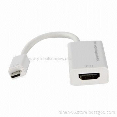 MHL to HDMI adapter with RCP, support up to 75 MHZ pixel clock rate(8-bit 720p 60Hz or 1080p 30Hz)